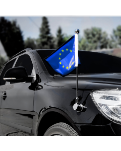  Porte-drapeau de voiture Diplomat-Bayonet-Chrome 