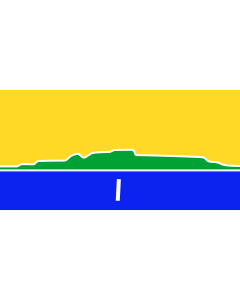 Flag: An approximation of the flag of the City of Thunder Bay