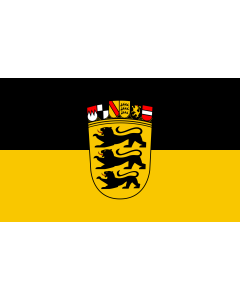 Bandera de  Baden-Württemberg  state, greater arms