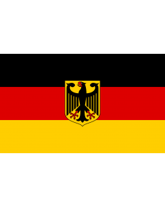 Drapeau: Germany  unoff | State flag with coat of arms instead of  federal shield   unofficial variant