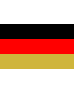 Bandera de  West Germany; Flag of Germany  1990–1996 | West Germany | Bundesrepublik Deutschland in der seltenen Darstellung mit einem goldfarbenen statt eines gelben Streifens