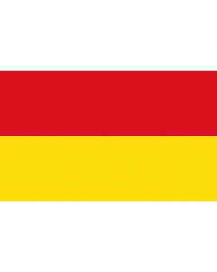 Bandiera: Stadt Paderborn | It is easy to put a border around this flag image | Ville de Paderborn | Stadt Paderborn  Die Flagge der Stadt Paderborn zeigt die Farben Rot und Gold in zwei gleich breiten Längsstreifen