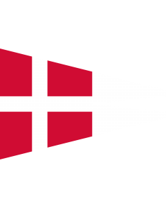 Bandera: Naval Rank Flag of Denmark - Chief of Squadron | Danish naval rank flag for the Chief of Squadron | Eskadrechefsstander