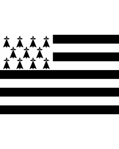 Fahne: Flagge: Brittany  Gwenn ha du