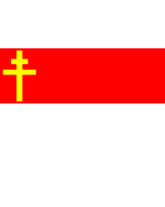 Bandera de  Republic of Alsace-Lorraine | Alsace-Lorraine | Geplante und am 25. Juni 1912 parlamentarisch beschlossene  allerdings nicht offiziell eingeführte  Flagge des Reichslandes Elsaß-Lothringen; Flagge der kurzzeitig selbstständigen Republik Elsaß-