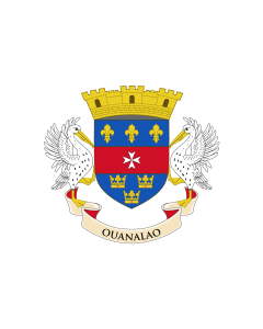 Bandera de  Saint Barthélemy  local | Local flag of Saint-Barthélemy, adopted 2007 | Ceci est le drapeau local de Saint-Barthélemy