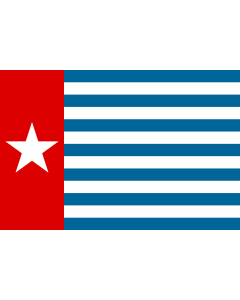 Drapeau: Morning Star | Unofficial Morning Star flag | Morgenster, Vlag van Westelijk Nieuw-Guinea | Indonesia, Bendera Papua Barat | Флаг утренней звезды