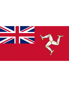 Bandiera: Civil Ensign of the Isle of Man | Civil ensign of the Isle of Man | Civil de la Isla de Man | Corrillagh brattagh Ellan Vannin