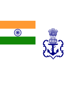 Drapeau: Naval Ensign of India 2001 04