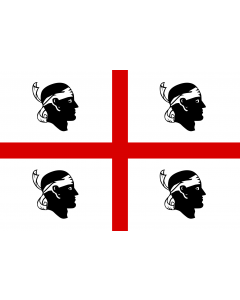 Drapeau: Sardinia | It is easy to put a border around this flag image | Regione autonoma italiana Sardegna | Sa regione autònoma de sa Sardinna