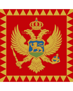 Fahne: Flagge: Presidential Standard of Montenegro | Standard of the President of Montenegro  on land | Predsjednika Crne Gore  na kopnu | Predsjednička zastava Predsjednika Crne Gore  na kopnu