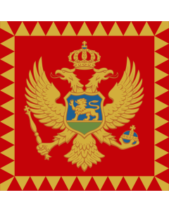 Bandera de  Presidential Standard of Montenegro | Standard of the President of Montenegro  on land | Predsjednika Crne Gore  na kopnu | Predsjednička zastava Predsjednika Crne Gore  na kopnu | Барјак Предсједника Црне Горе  на копну  / Barjak Predsjednika