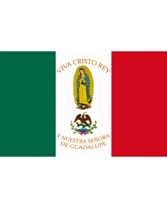 Fahne: Flagge: Mexico Flag Cristeros | Such as this one were used by the Cristeros when resisting the secular government forces in the  Cristero War | Utilizado por los Cristeros en la Guerra Cristera | Īpān Cristopīxqueh