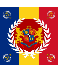 Drapeau: Romanian Army Flag - 1877 used model | Romanian Army used during Romanian War of Independence  1877 - 1878