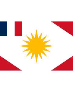 Bandiera: Alawite State  1920–1936 | One form of the flag of the Sanjak of Latakiya or Alawite state in northwest Syria under French colonial rule | Territoire autonome des Alaouites