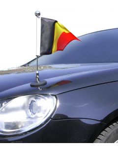  Porte-drapeau de voiture Diplomat-1.30-Chrome Belgique à adhésion magnétique 