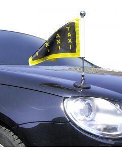  Support fanion pour véhicule Diplomat-1-Chrome avec drapeau à impression personnalisée (côté droit)  à adhésion magnétique 