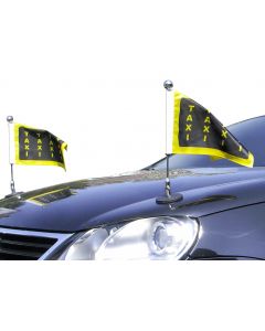  Paire de  Support fanion pour véhicule Diplomat-1-Chrome avec drapeau à impression personnalisée à adhésion magnétique 