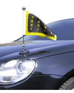  Support fanion pour véhicule Diplomat-1-Chrome avec drapeau à impression personnalisée (côté gauche)  à adhésion magnétique 