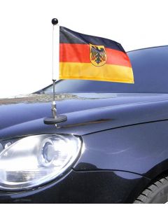  Magnetic Car Flag Pole Diplomat-1.30 Germany with coat of arms 