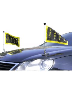  Couple  Porte-drapeau de voiture Diplomat-1.30 avec drapeau à impression personnalisée à adhésion magnétique 