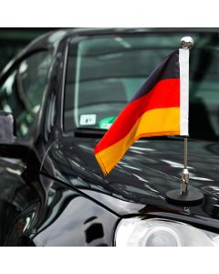  Porte-drapeau de voiture Diplomat-1.30-Chrome  à adhésion magnétique 