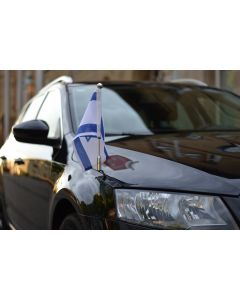 Porte-drapeau de voiture Diplomat-Z-Chrome-PRO Israël