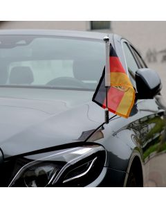  Support de drapeau pour véhicule Diplomat-Z-Chrome-PRO Allemagne avec blason d'autorités publiques 